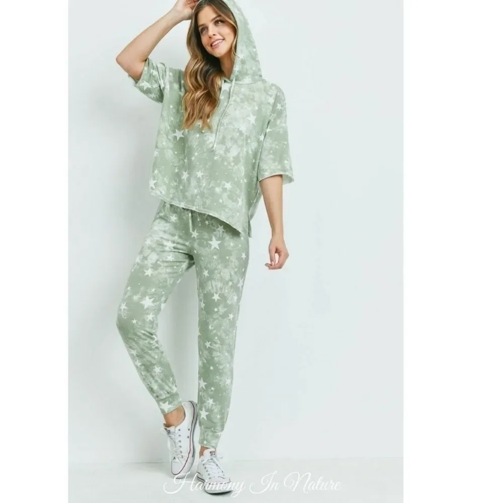 LAST Sage Tie Dye Jogger Set - Picture 5 of 7